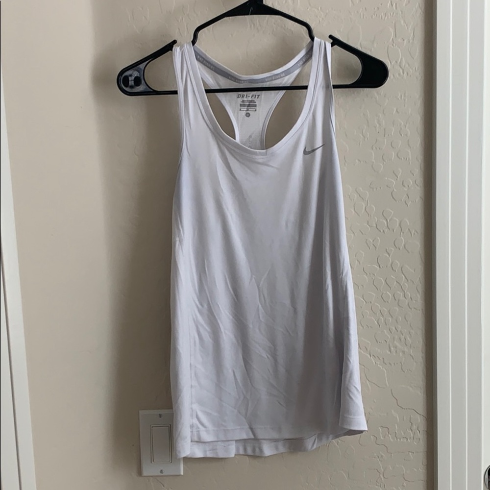 Nike white racerback tank